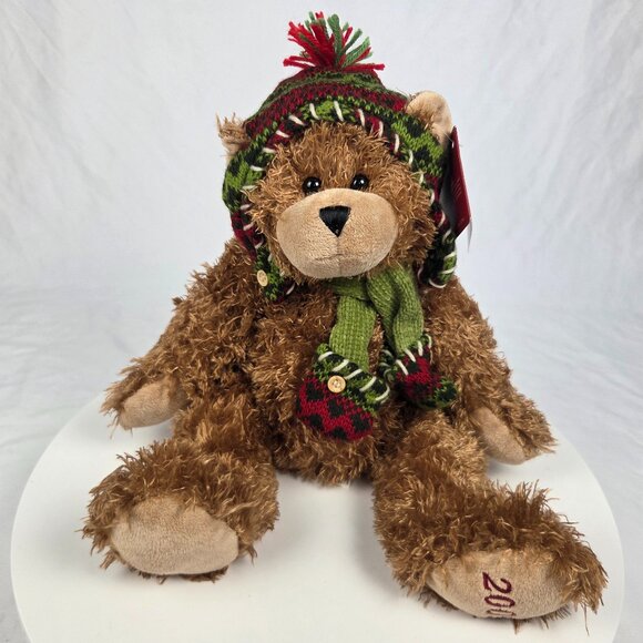 2009 Dillard's Trimmings Plush Christmas Bear 15 Inch - Picture 1 of 7